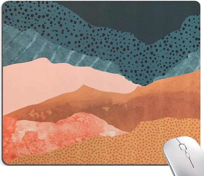 Mouse Pad, Colorful Abstract Mountain Mouse Pads, Square Washable Cloth