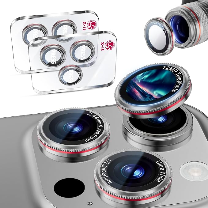 X-it 2 Pack Camera Lens Protector, Shatterproof Protection Anti-Scratch Ultra
