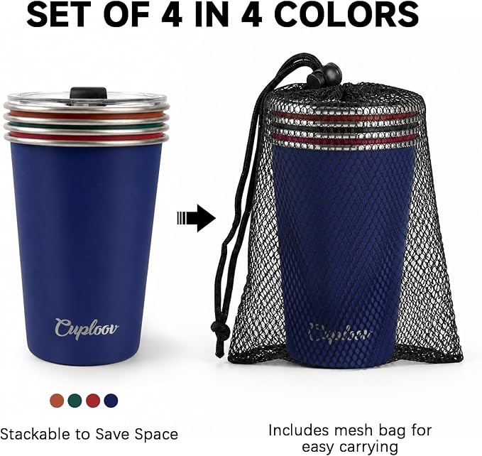 16 oz Stainless Steel Cups
