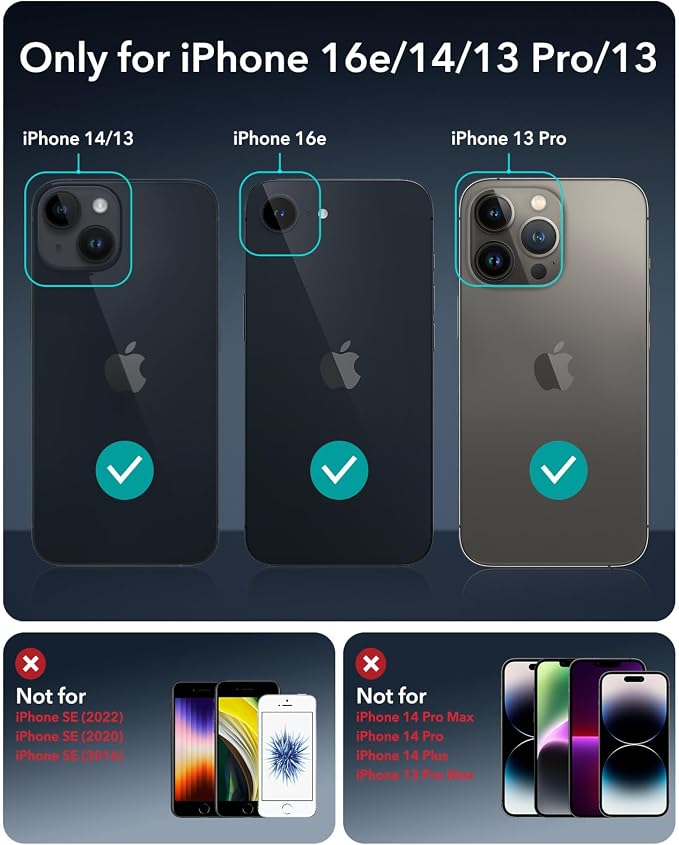 ESR 3 Pack for iPhone 16e/ iPhone 14/ iPhone 13/ iPhone 13 Pro Privacy Screen