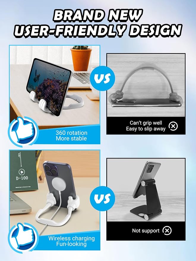 Back to School Supplies Gifts for Boys Girls: Thumbs Up Lazy Phone Stand Holder