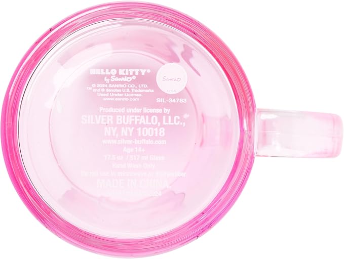 Silver Buffalo Sanrio Hello Kitty Halloween, Glass Coffee Mug, 17.5oz | Spooky