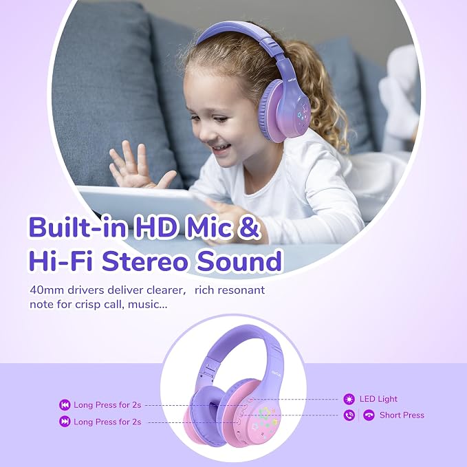 EarFun K4 Kids Bluetooth Headphones, Wireless Headphones