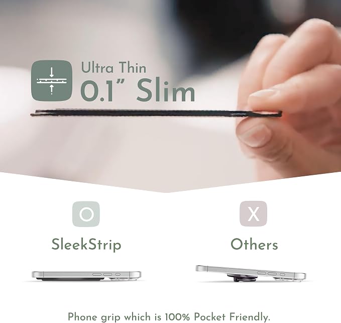 Phone Grip, Ultra Thin Cell Phone Grips Finger Holder Kickstand