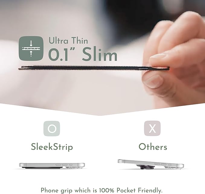 Phone Grip, Ultra Thin Cell Phone Grips Finger Holder Kickstand