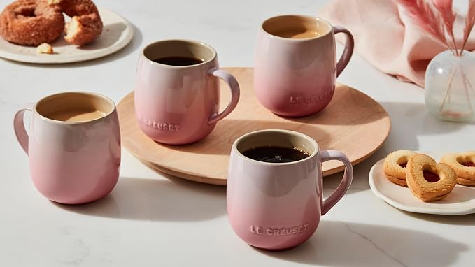 Le Creuset Stoneware Set of 4 Heritage Mugs, 13 oz. each