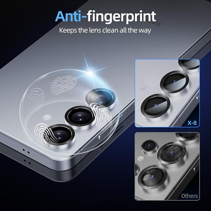 X-it Camera Lens Protector for Samsung S25 Plus, 9H Tempered Glass, Independent