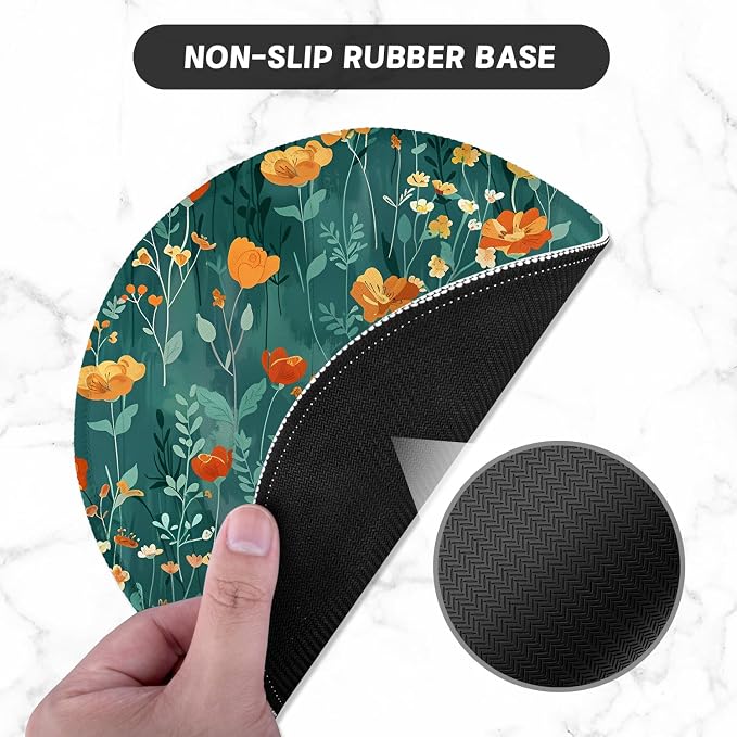 ITNRSIIET Round Mouse Pad with Stitched Edge Premium-Textured Waterproof