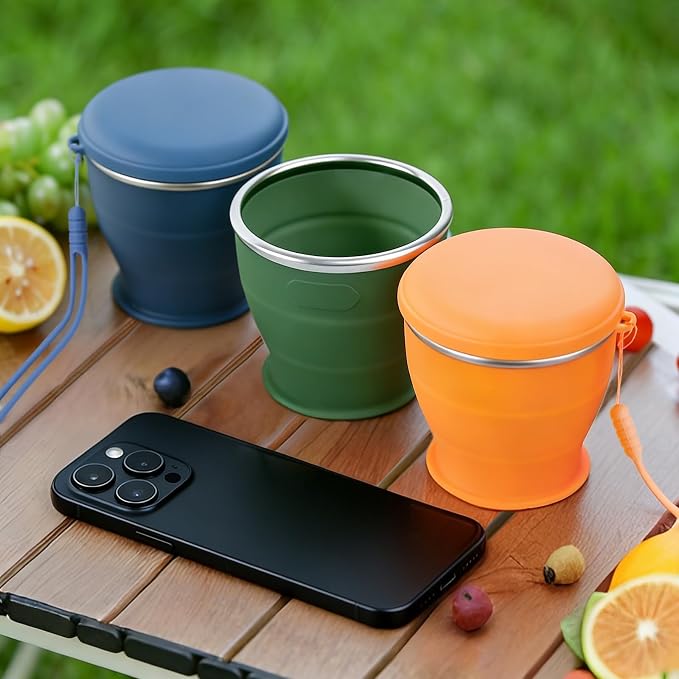 Collapsible Travel Cup, BPA-Free Reusable Water Cup, Lightweight Drinking Cups