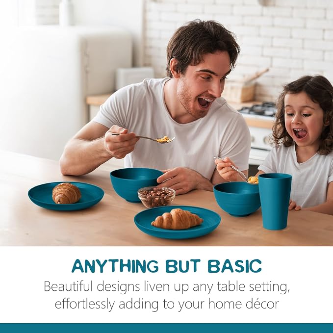 Teivio 32-Piece Plates and Bowls Sets