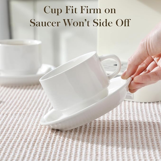 MALACASA 8 OZ Porcelain Espresso Cups