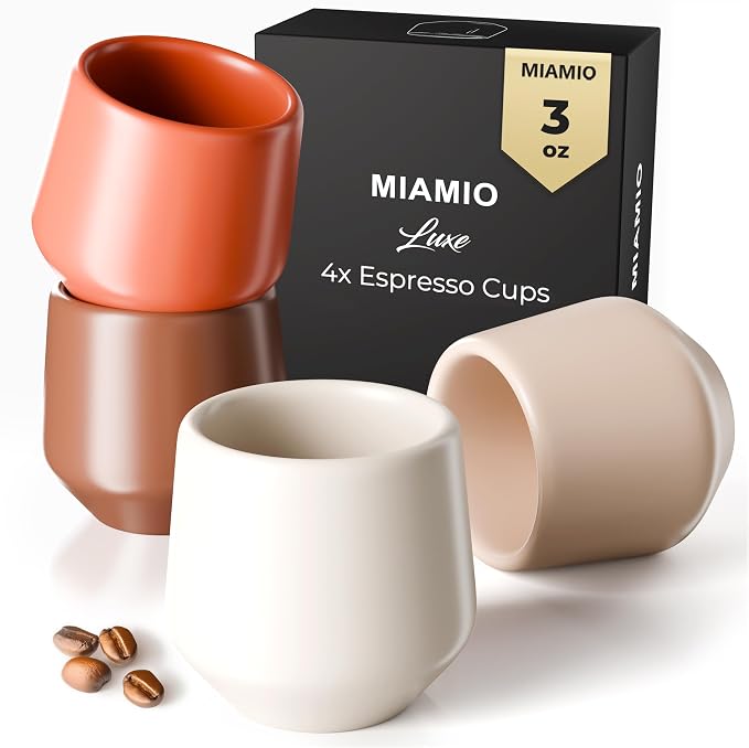 MIAMIO - Espresso Cups Set of 4 / Mug, Ceramic - Luxe | Ceramic espresso cups