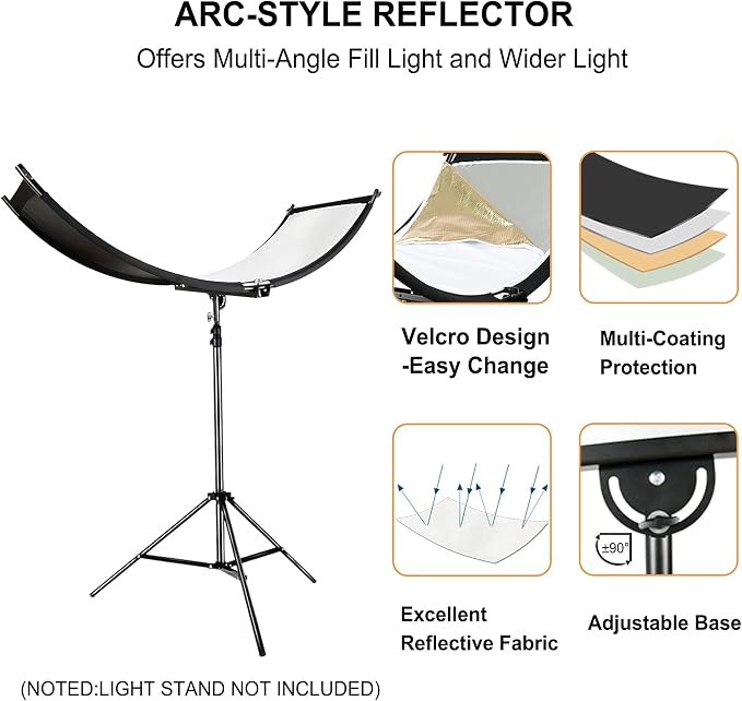 FUDESY Clamshell Light Reflector/Diffuser, Carry Bag