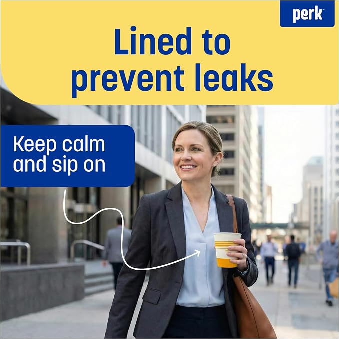 Perk Staples Paper Hot Cup, 8 Oz., 500/Carton