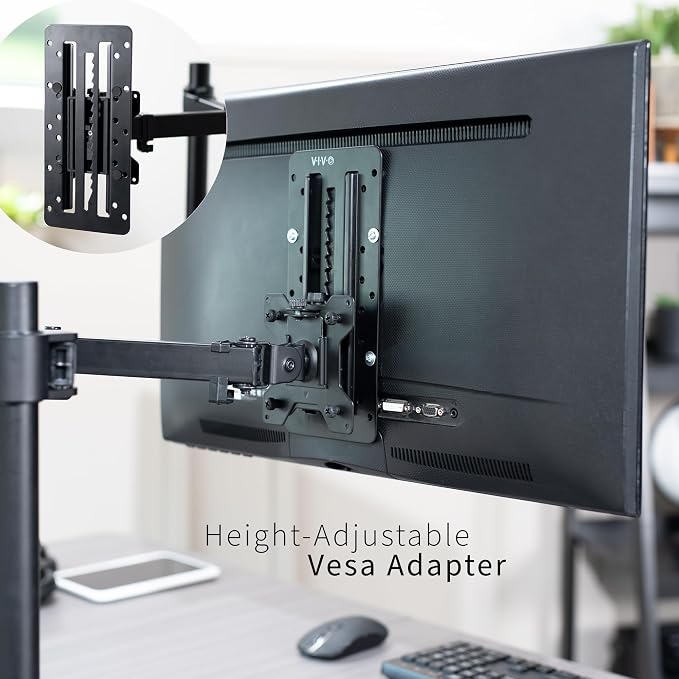 VIVO Height Adjustable VESA Adapter Stand