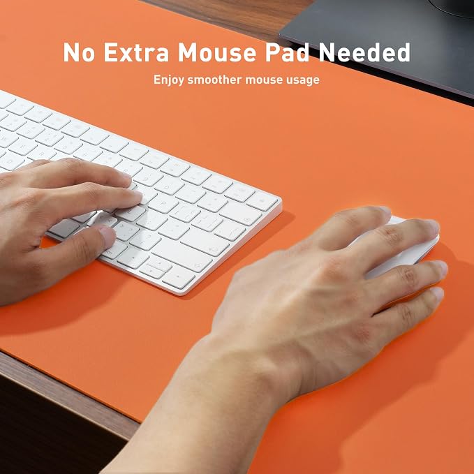 Aothia Leather Desk Pad Protector, Office Desk Mat, Large Mouse Pad, Non-Slip