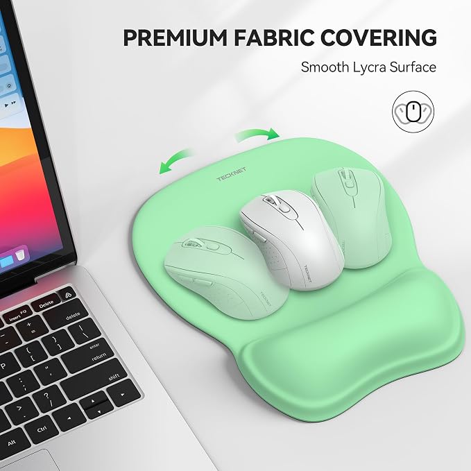 TECKNET Gel Mouse Pad with Wrist Rest, Ergonomic Office Mousepad with Wrist