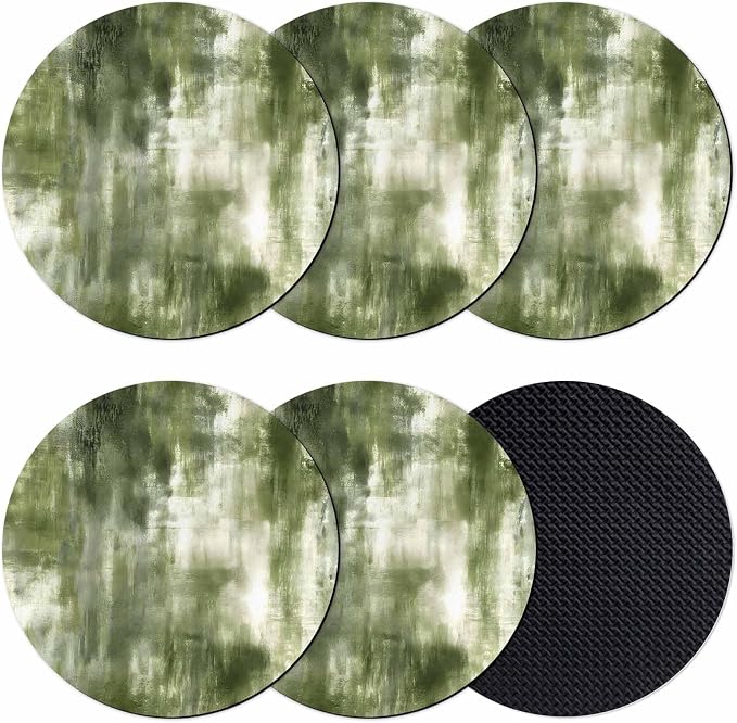 Abstract Bohemia Coasters Set of 6, Absorbent Coasters