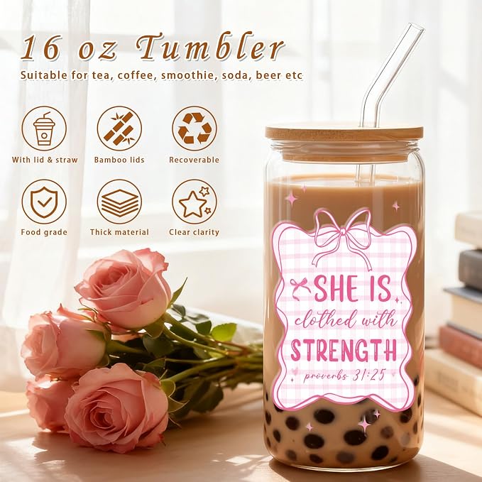 Christian Gifts for Women Glass Cups