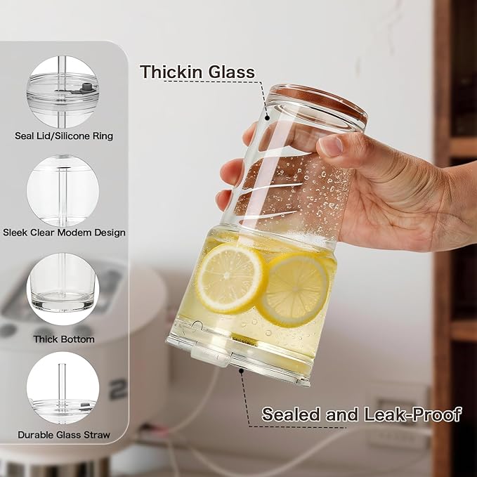 Clear Iced Coffee Cups with Lids