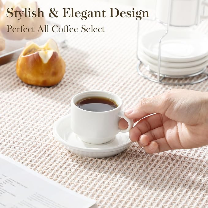 MALACASA 2.5 OZ Porcelain Espresso Cups