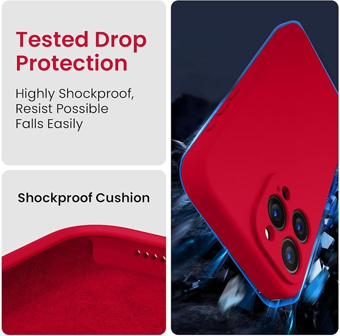 FireNova Designed for iPhone 15 Pro Max Case, Silicone Upgraded Phone Case with