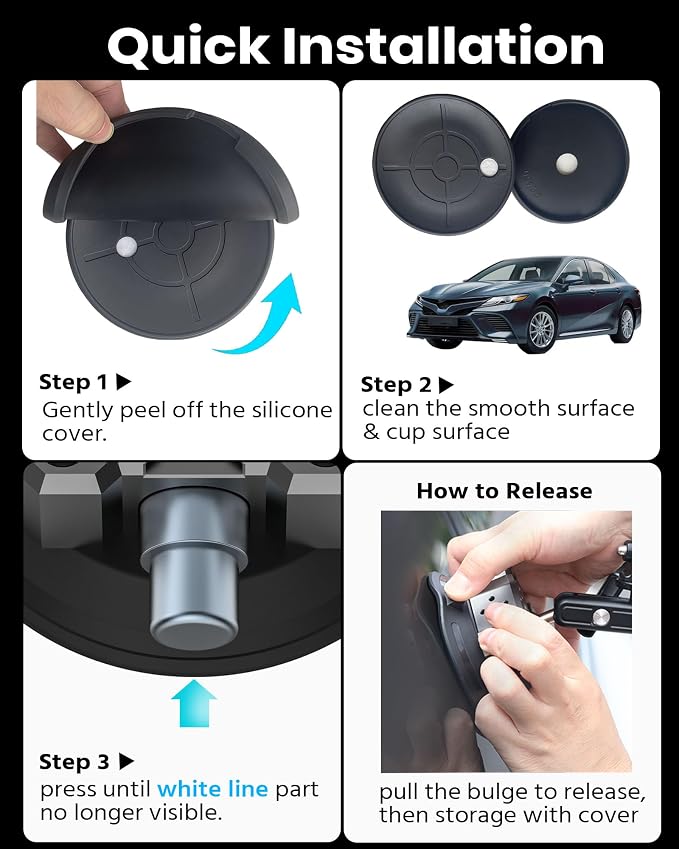 4.5" Suction Cup Camera Mount Universal Car Mount