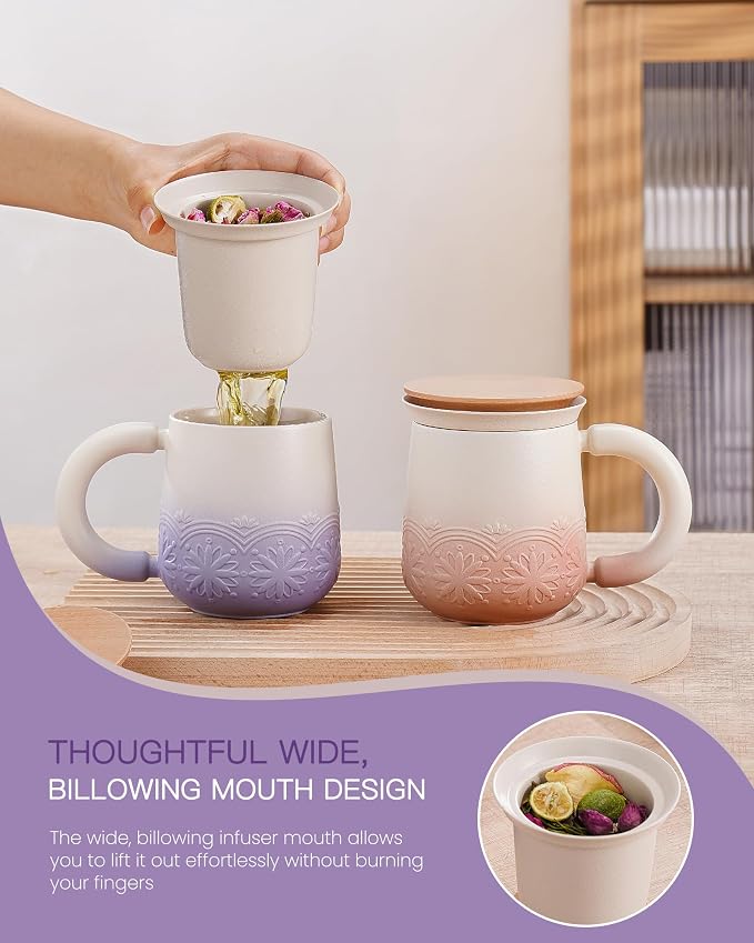ZENS Tea Mug with Infuser and Lid