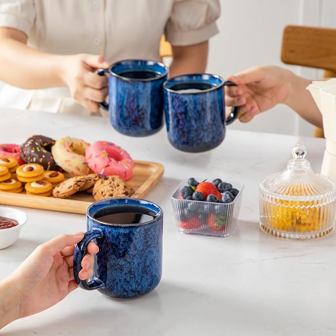 vancasso STARRY Coffee Mugs Set, 16 oz Ceramic Coffee Cups