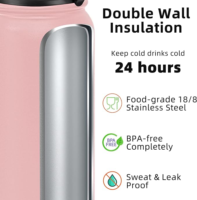 Fanhaw 20 oz Insulated Stainless Steel Water Bottle