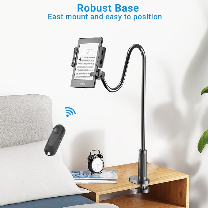 Gooseneck Tablet Holder for Kindle Reading in Bed