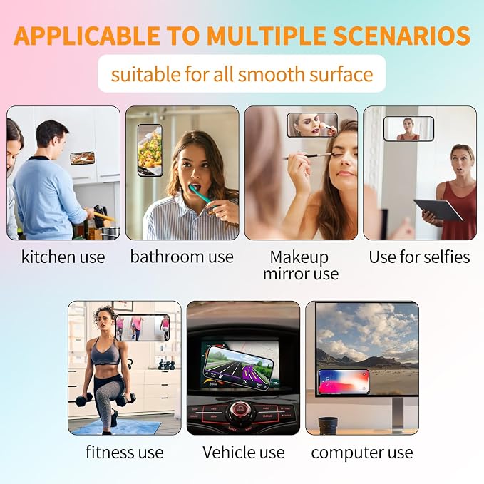 ZYCCER Double Sided Silicone Suction Phone Holder Mount, Compatible