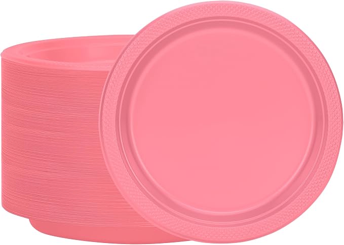 Hanna K. Signature Pink Plastic Plates