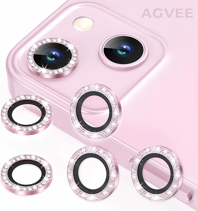 AGVEE 3+3 6 Pack for iPhone 13 6.1 inch / 13 Mini 5.4 inch Camera Lens Cover