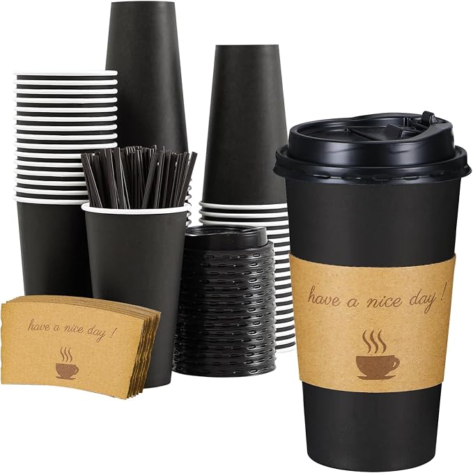 Lamosi 20 oz Coffee Cups 50 Pack, Disposable To Go Paper Cups