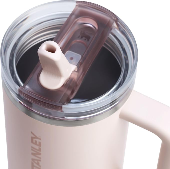 STANLEY Quencher ProTour Flipstraw Tumbler, 40 oz, Rose Quartz | Built-In Straw