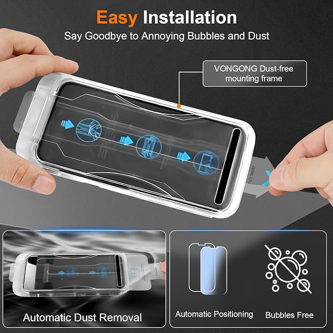 2 Pack Screen Protector for iPhone 16, Durable and Drop-Proof