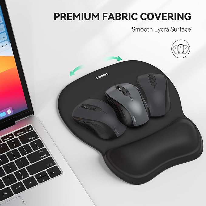 TECKNET Gel Mouse Pad with Wrist Rest, Ergonomic Office Mousepad with Wrist