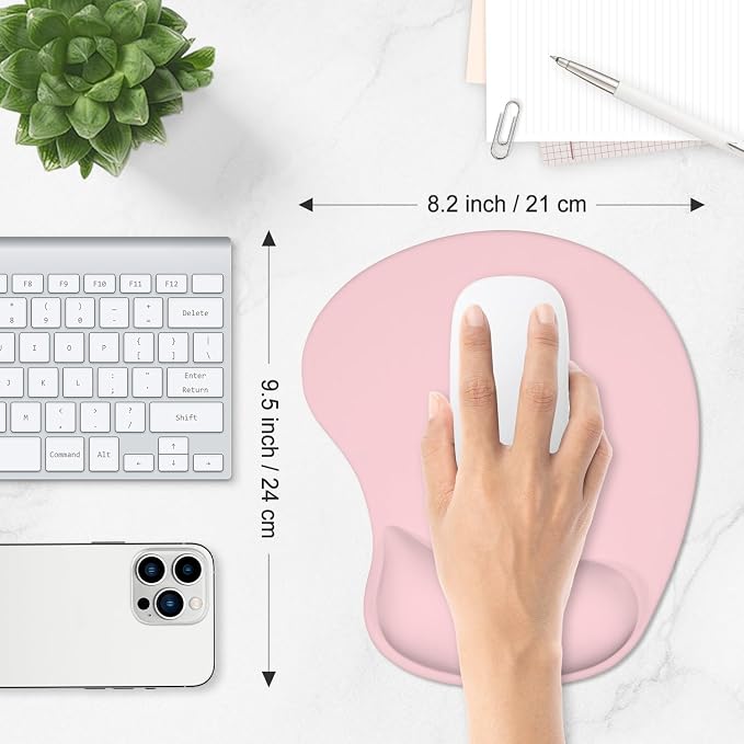 ITNRSIIET Ergonomic Mouse Pad, Cushioned Gel Wrist Rest, Non-Slip Base