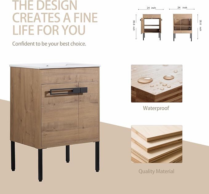 24 inch Bathroom Vanity with Sink