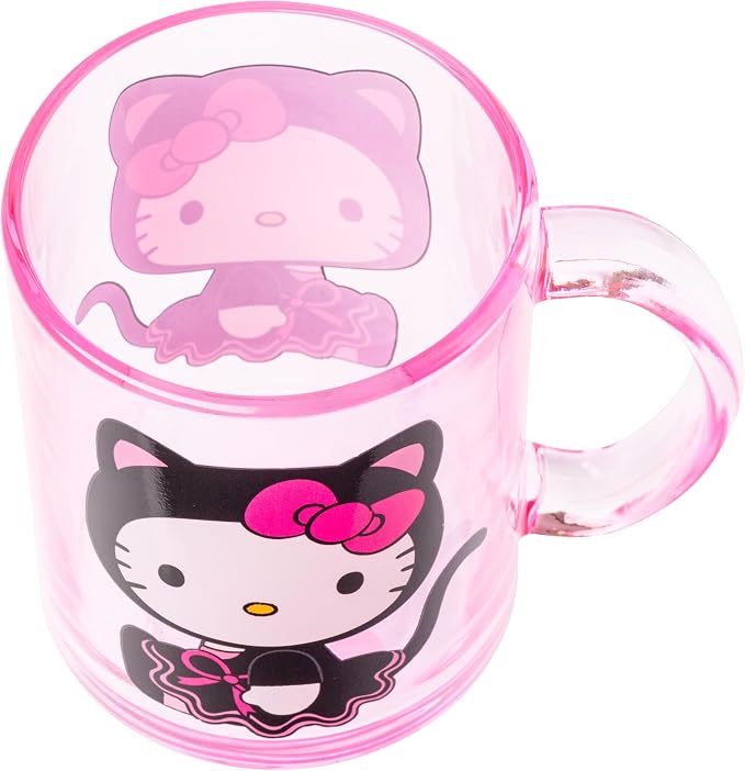 Silver Buffalo Sanrio Hello Kitty Halloween, Glass Coffee Mug, 17.5oz | Spooky