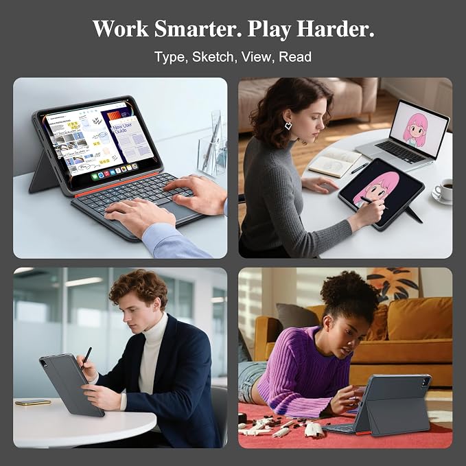 iPad Air 13 inch Case Keyboard, Wireless iPad Keyboard