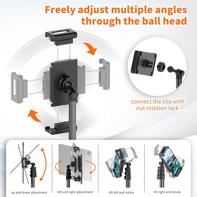 XXZU 72in Tablet Floor Stand Tripod, Tablet Stand Floor