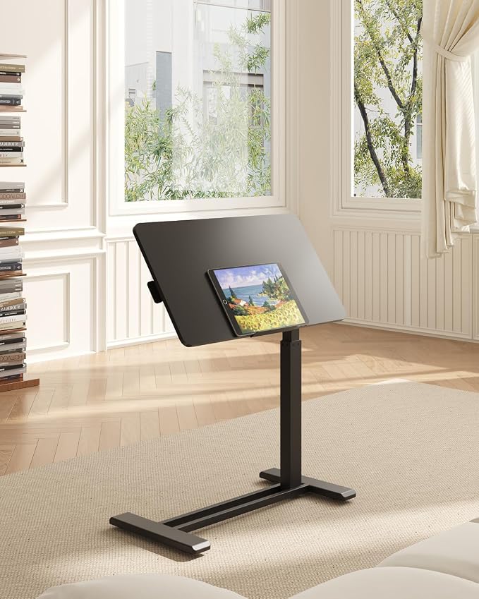 FLEXISPOT H7 PRO Mobile Standing Desk Adjustable Overbed Table Pneumatic