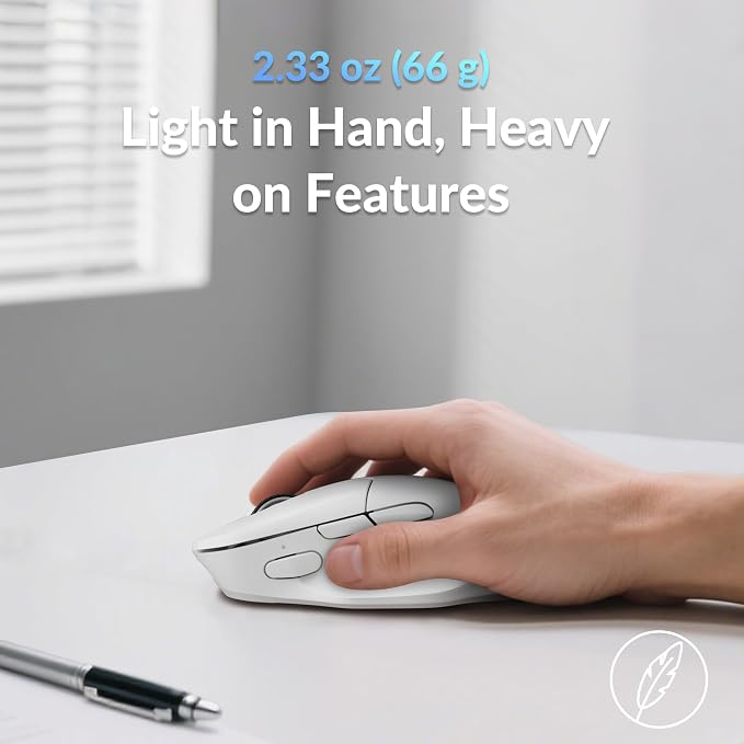 Keychron M7 8K Wireless Mouse, 30K DPI Optical Computer Mice, 2.4