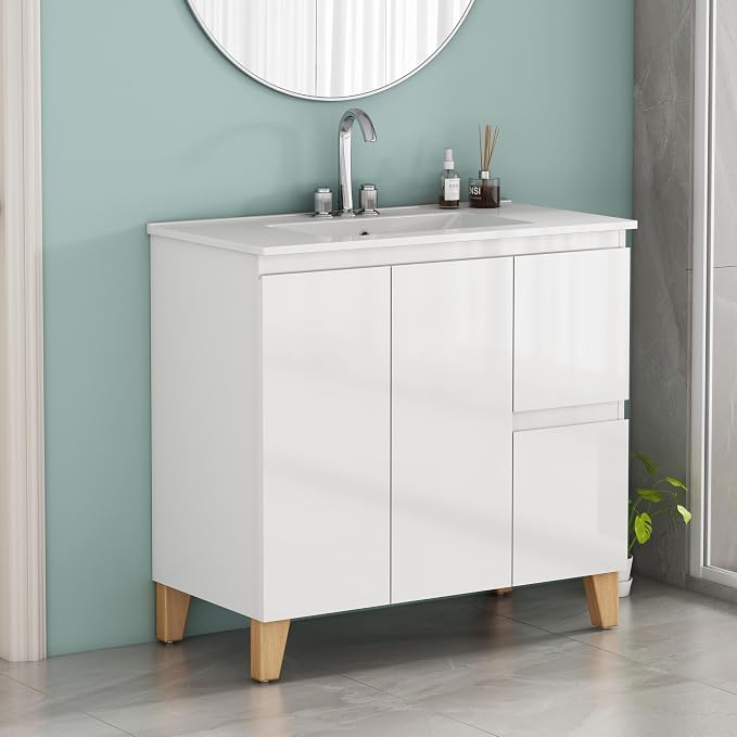 36-Inch Bathroom Vanity with Ceramic Sink Combo