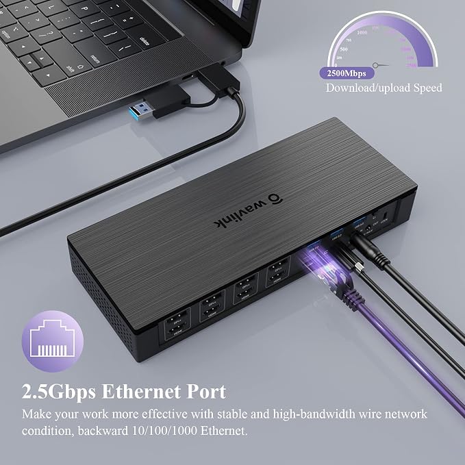 WAVLINK DisplayLink Laptop Docking Station