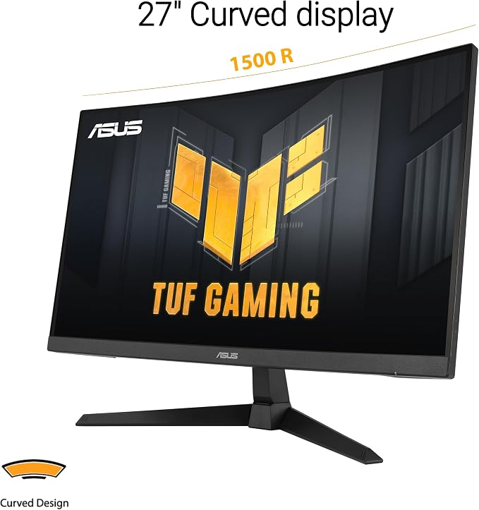 ASUS TUF Gaming 27” 1080P Curved Monitor – Full HD, Extreme Low Motion Blur Sync