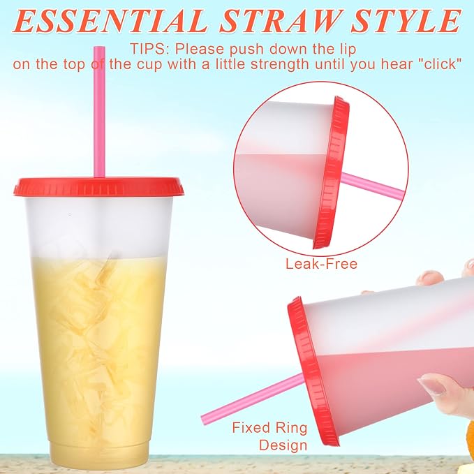 Honeydak 15 Pack Tumbler with Straw and Lid Bulk Cups