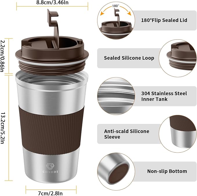 CS COSDDI 12 oz Stainless Steel Vacuum Insulated Tumbler